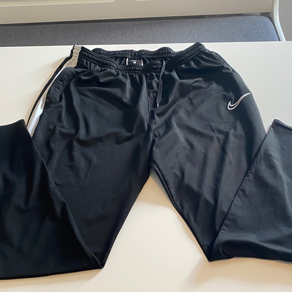Nike Men's Black Joggers with White Swoosh